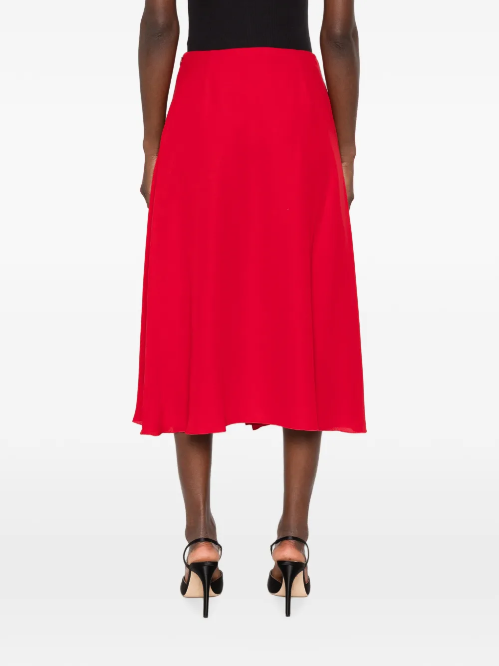 Valentino Garavani Midi-rok met split Rood
