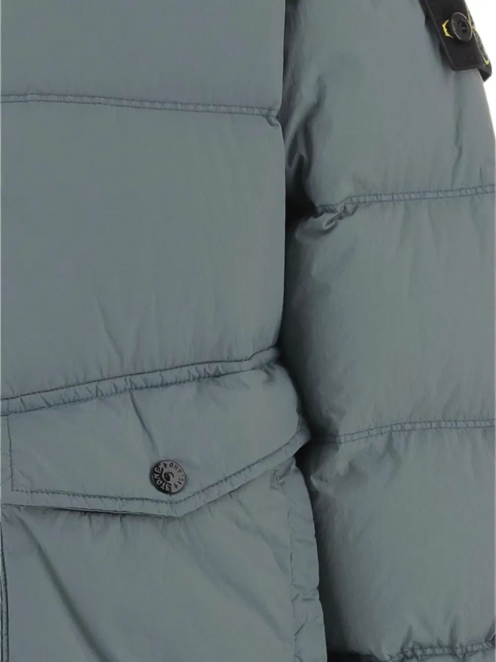 Stone Island Junior Compass gewatteerd jack met logopatch Blauw