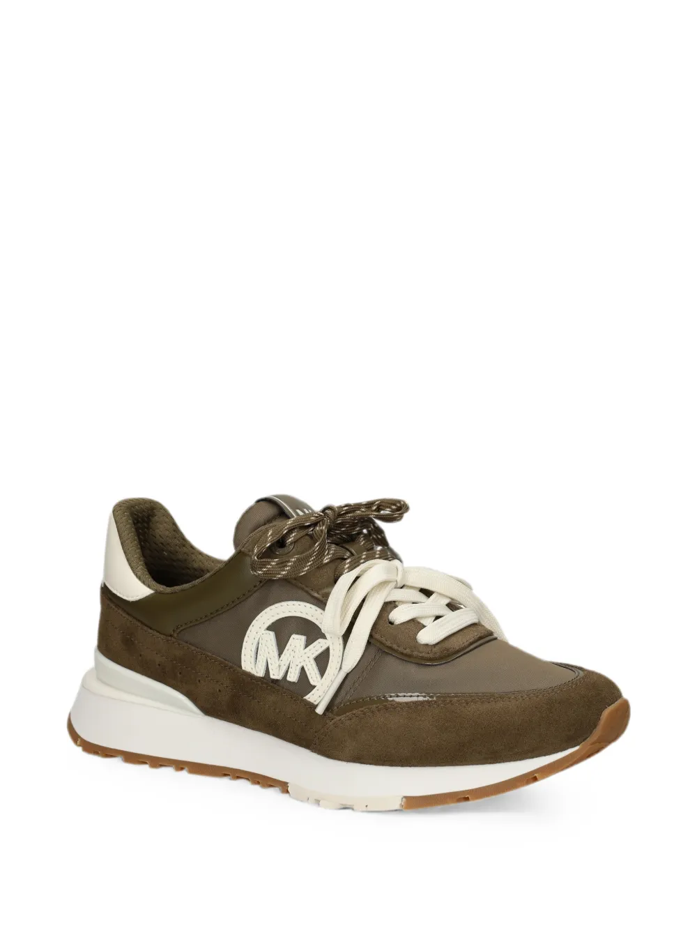 Michael Kors panelled logo-patch sneakers Groen