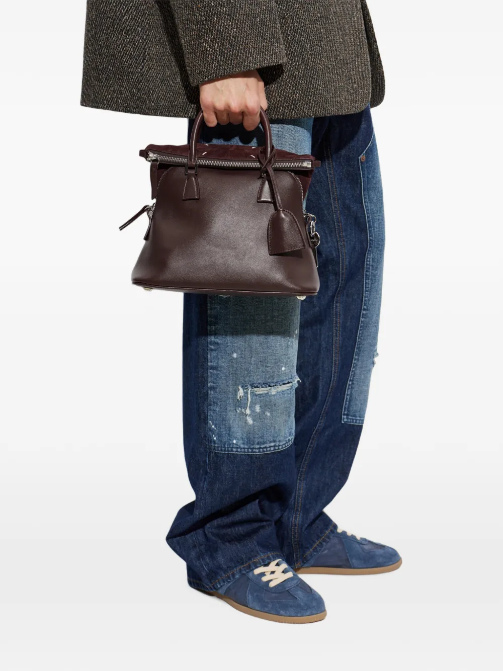 Maison Margiela 5AC mini-shopper met ritssluiting Bruin