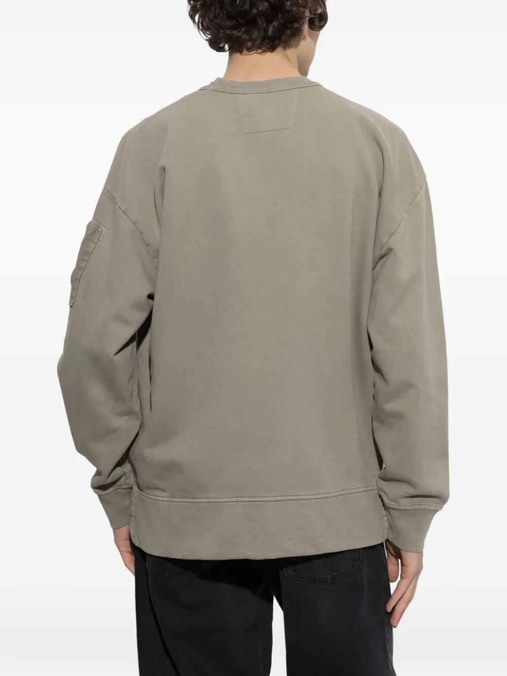 C.P. Company Sweater met ronde hals en Lens-detail Beige