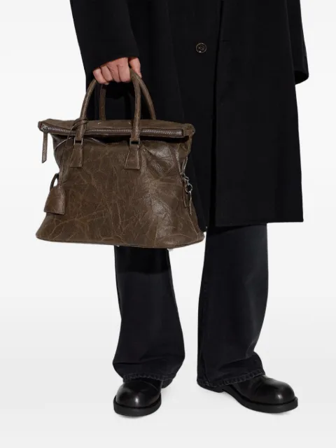 Maison Margiela crinkled-finish tote bag