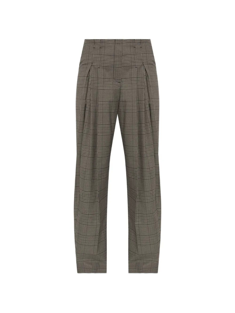 IRO Koffa checked pleated trousers - Toni neutri