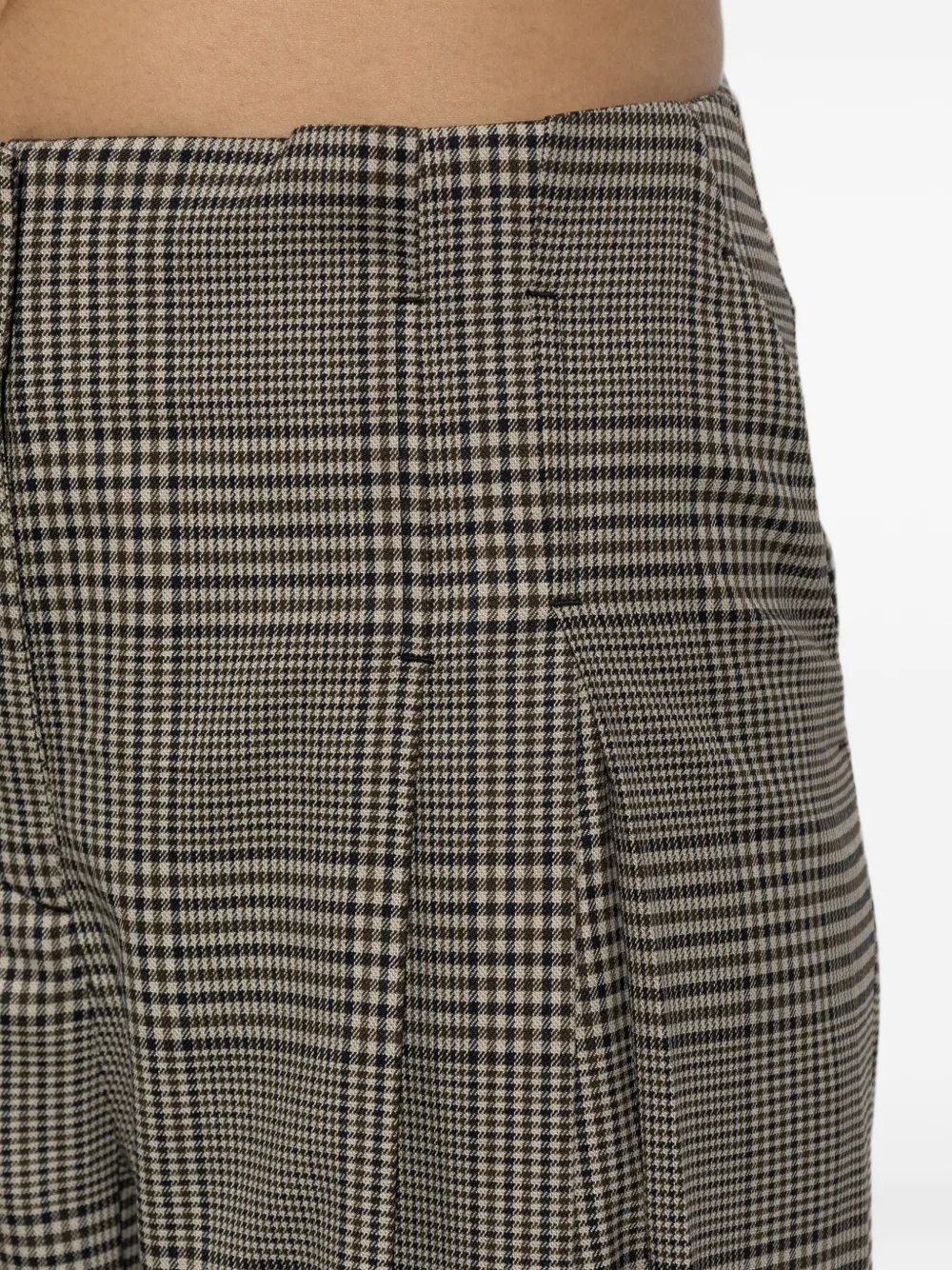 IRO Koffa geruite plooibroek Beige