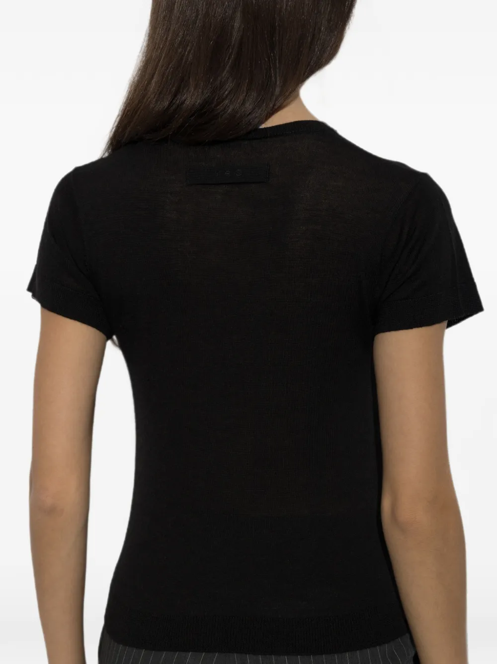 IRO Idille T-shirt met V-hals Zwart