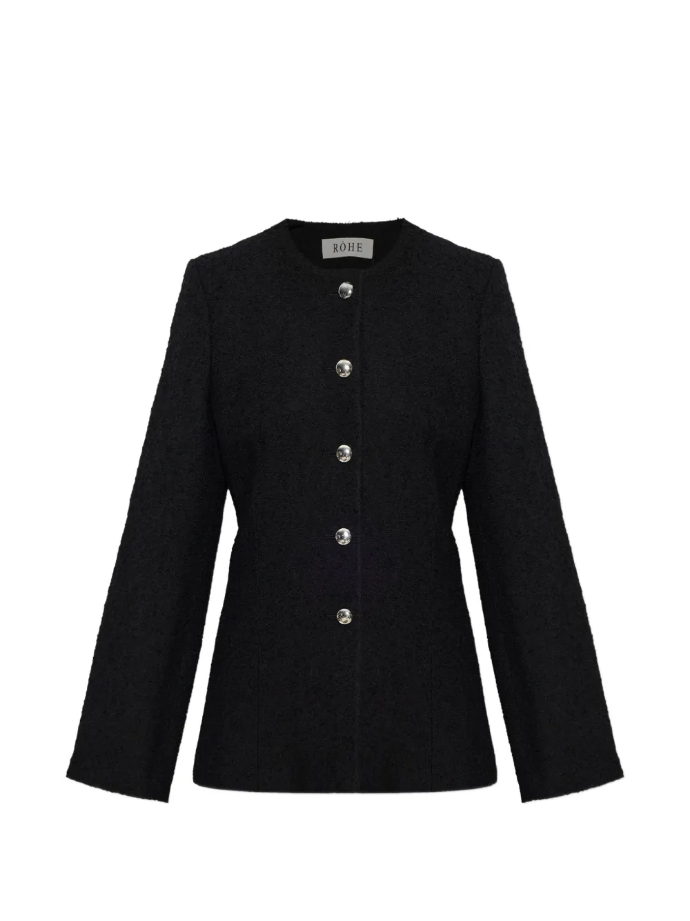 Róhe button-fastening bouclé jacket - Nero