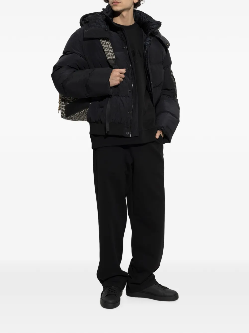 Balmain Broek met geborduurd logo en trekkoord Zwart