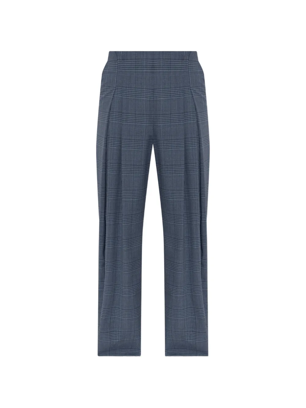 IRO check-pattern pleated trousers - Blu