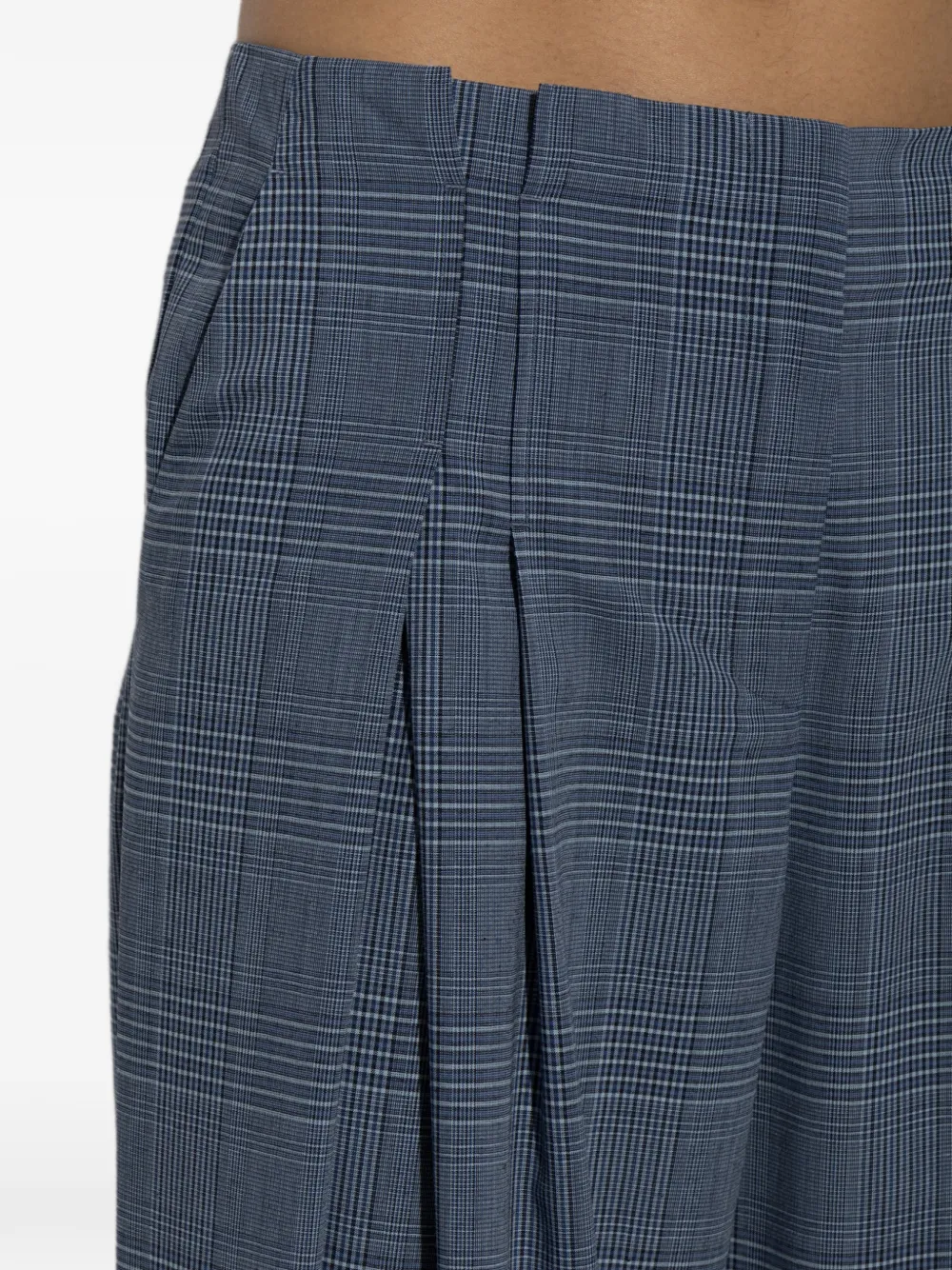 IRO Geruite plooibroek Blauw