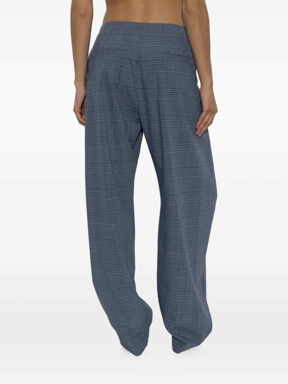 IRO Geruite plooibroek Blauw