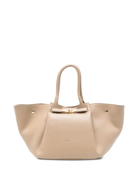 ADRIANNA FERETTI twist-lock pebbled tote bag