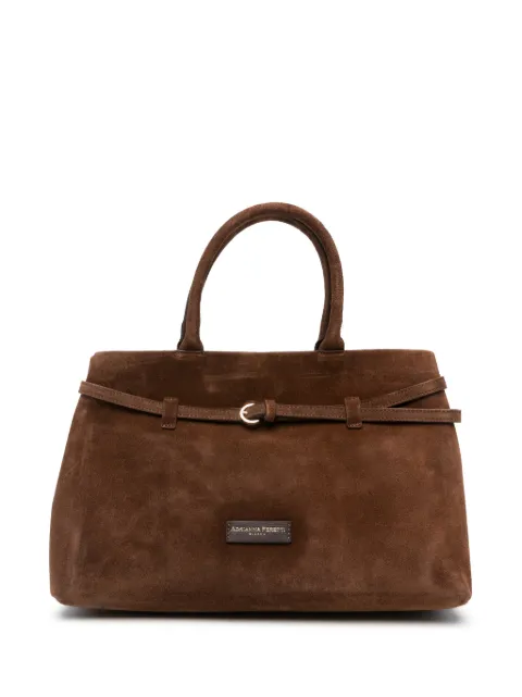 ADRIANNA FERETTI Bolsa tote de camurça com detalhe de fivela