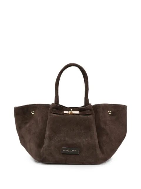 ADRIANNA FERETTI tote de gamuza con parche del logo