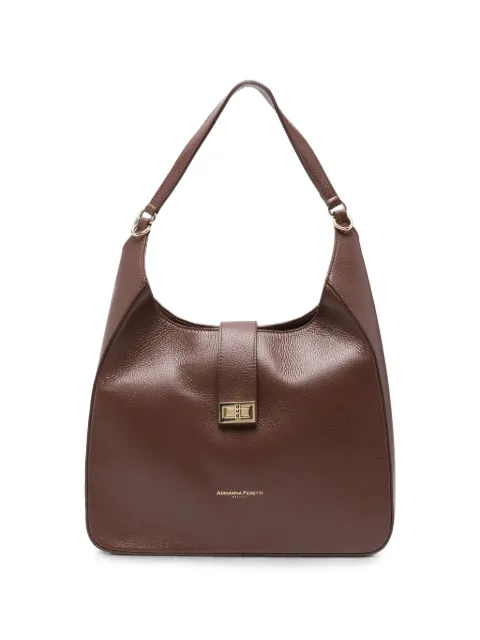 ADRIANNA FERETTI grainy-leather twist-lock tote bag