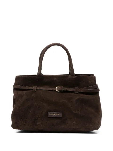 ADRIANNA FERETTI buckle-detail suede tote bag