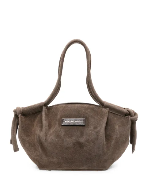 ADRIANNA FERETTI knot-detail suede tote bag