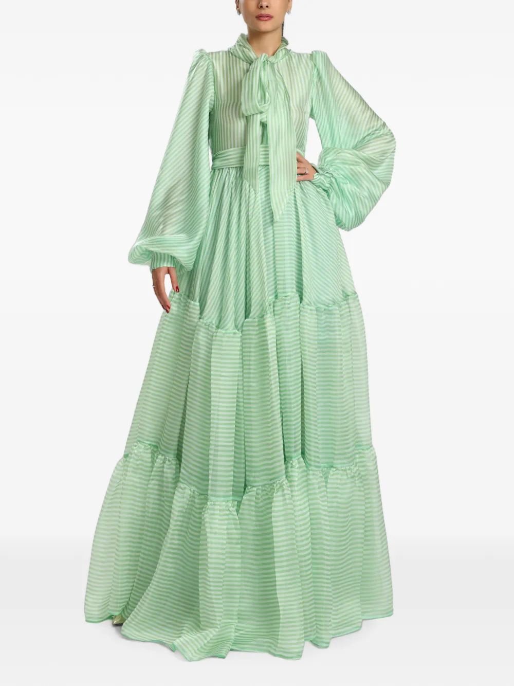 MIAU by Clara Rotescu striped maxi dress