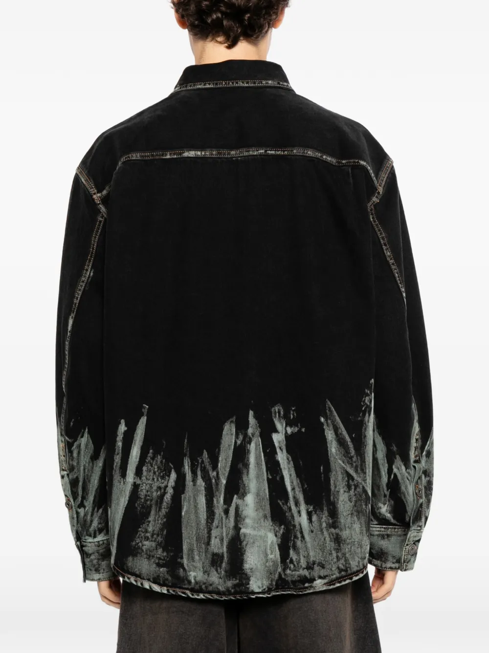 Off-White Button-up denim overhemd Zwart