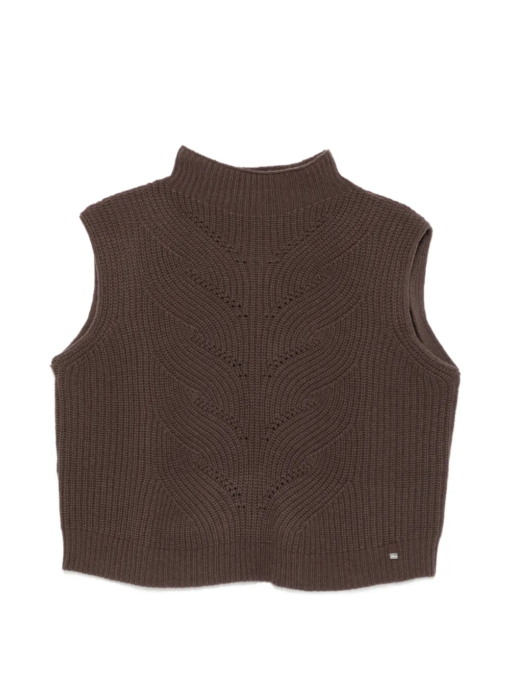 Herno Sleeveless High-neck Sweater In Multi