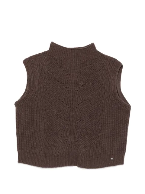 Herno sleeveless high-neck sweater