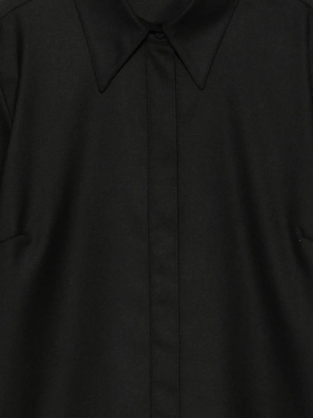 Gabriela Hearst Cruz Concealed-front Shirt in Black, view 3