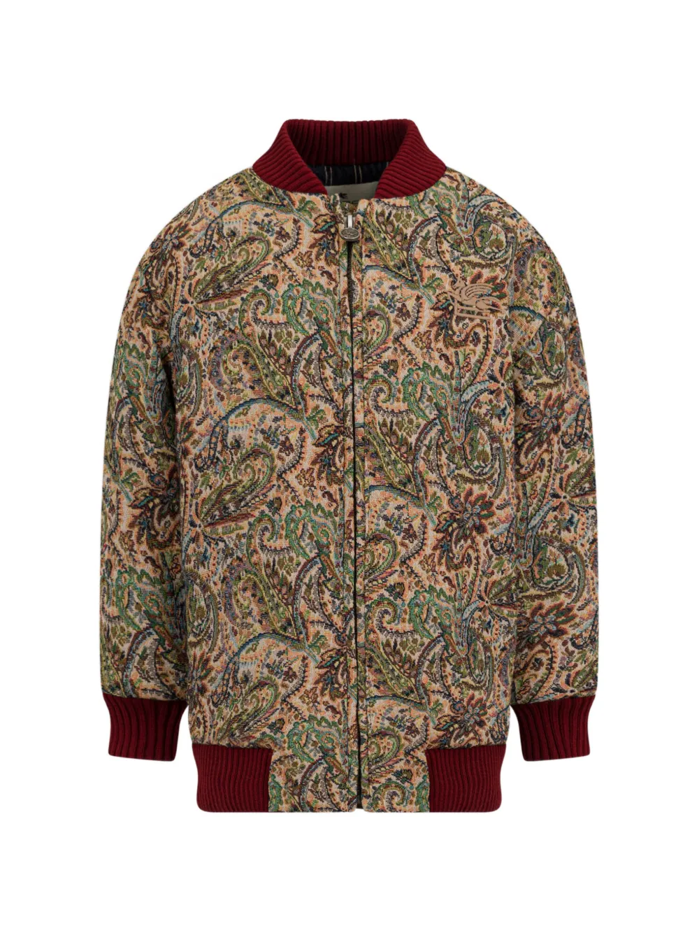 ETRO KIDS paisley-jacquard bomber jacket - Toni neutri