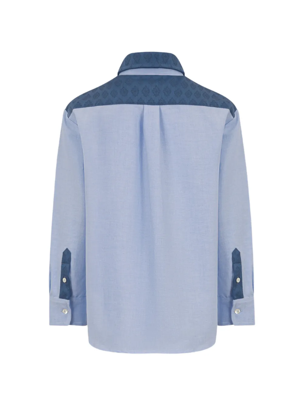 ETRO KIDS Oxford katoenen shirt met inlays Blauw
