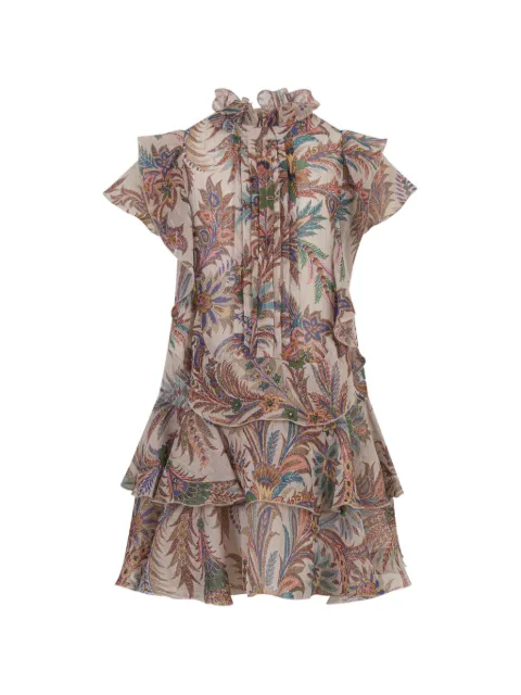 ETRO KIDS dress in lightweight crepon with ruffles