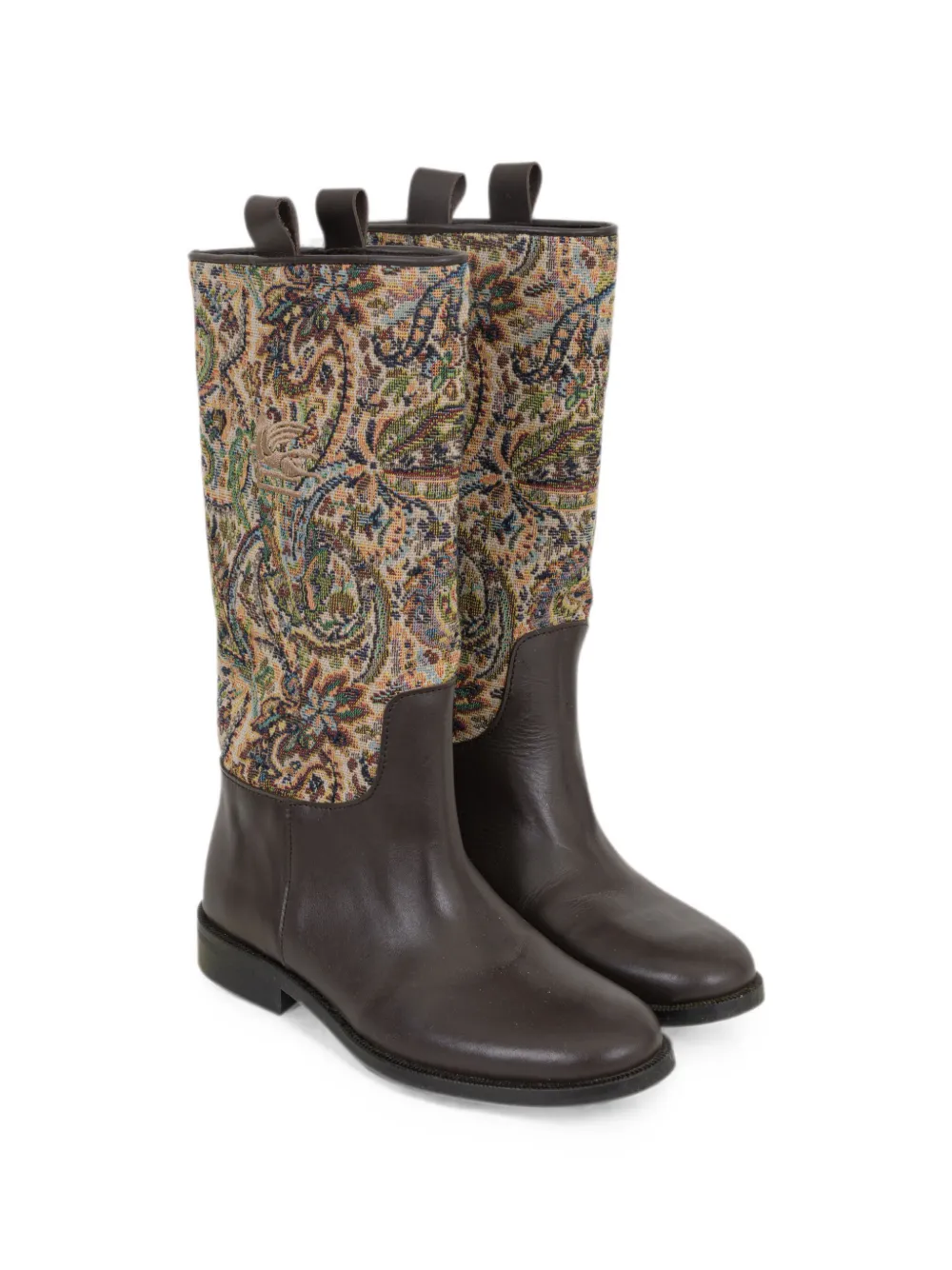 ETRO KIDS Paisley jacquard boots Bruin