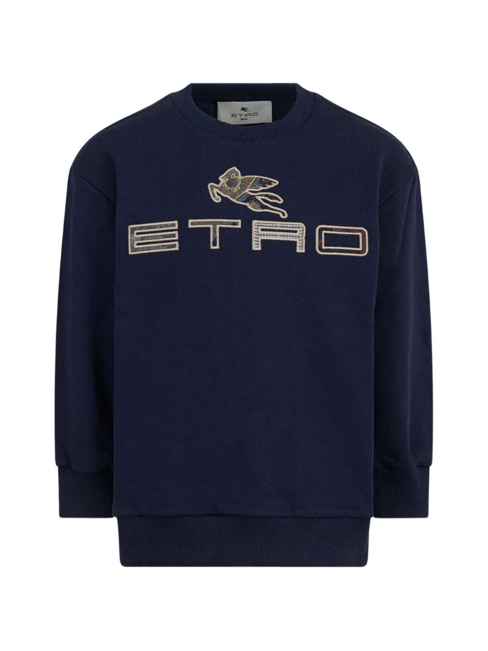 ETRO KIDS Pegaso logo-embroidered sweater - Blu