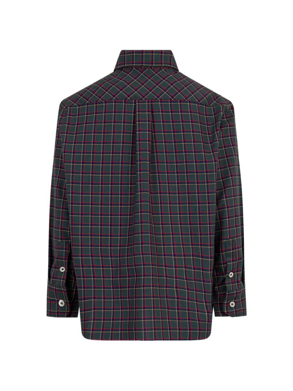 ETRO KIDS Geruit katoenen blouse Groen
