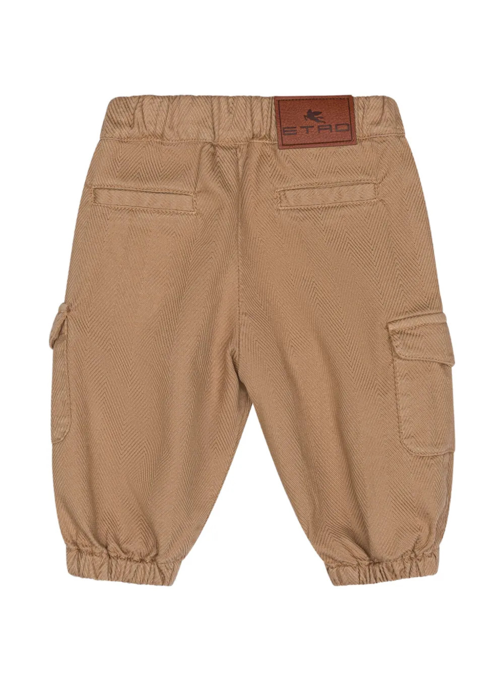 ETRO KIDS Cargo katoenen broek met chevron-streep Beige