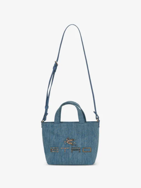 ETRO KIDS mini denim tote bag 