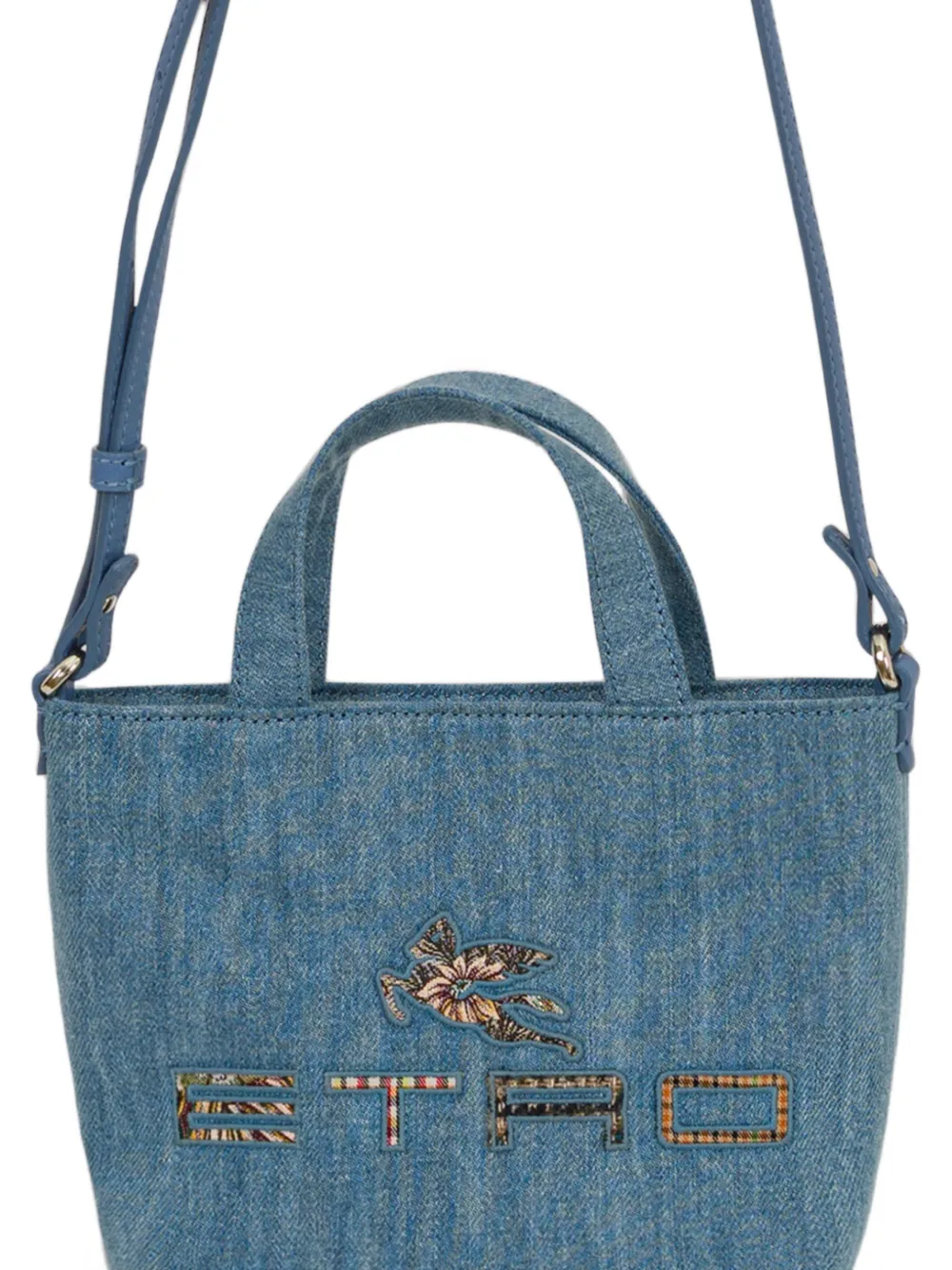 ETRO KIDS Mini-shopper van spijkerstof Blauw