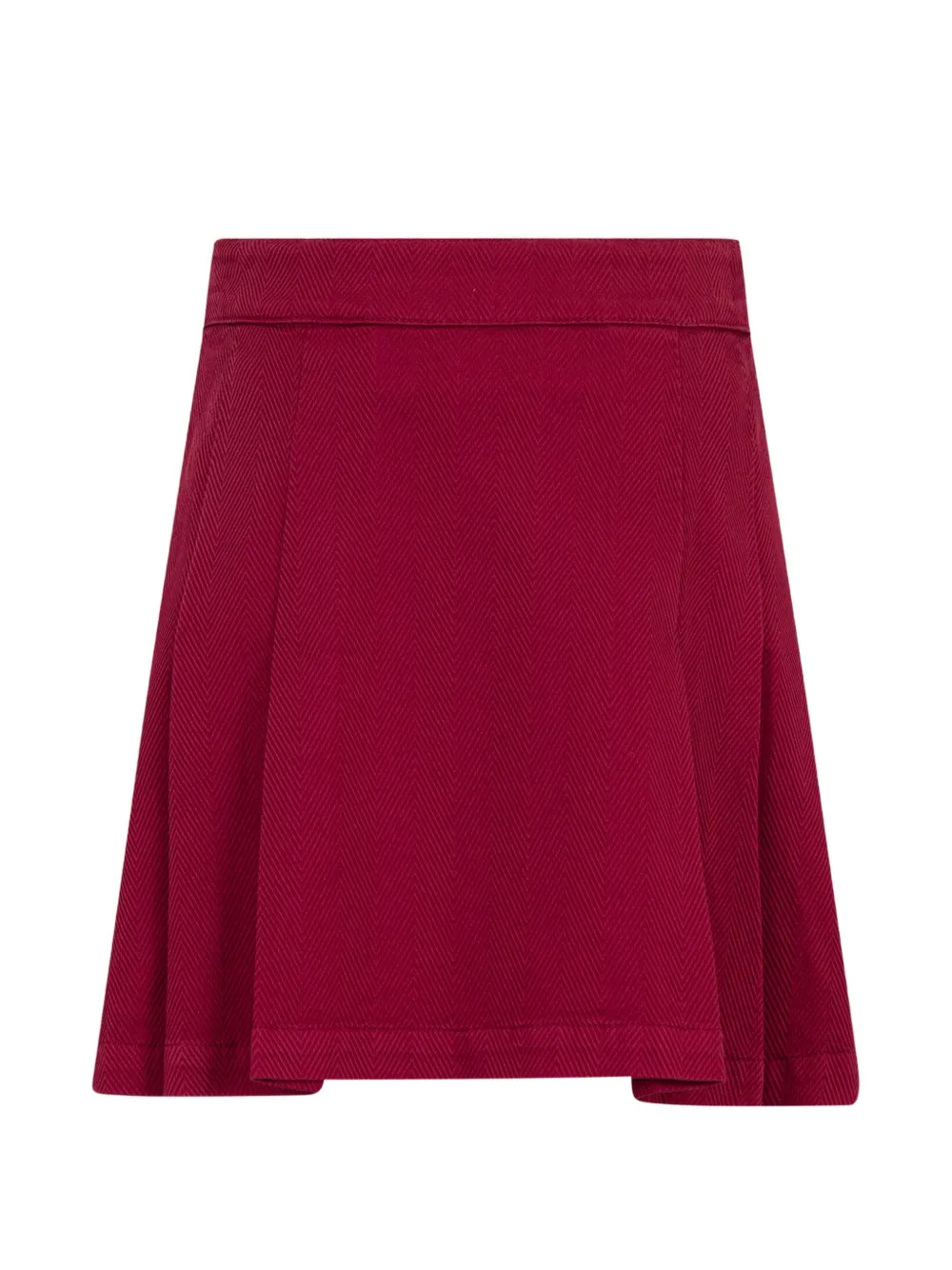 ETRO KIDS Katoenen rok met plooien en chevron-patroon Rood