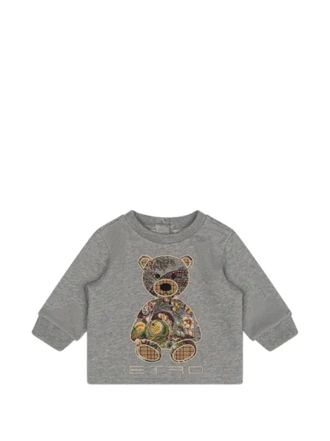 ETRO KIDS sweatshirt with Inlaid Teddy Bear