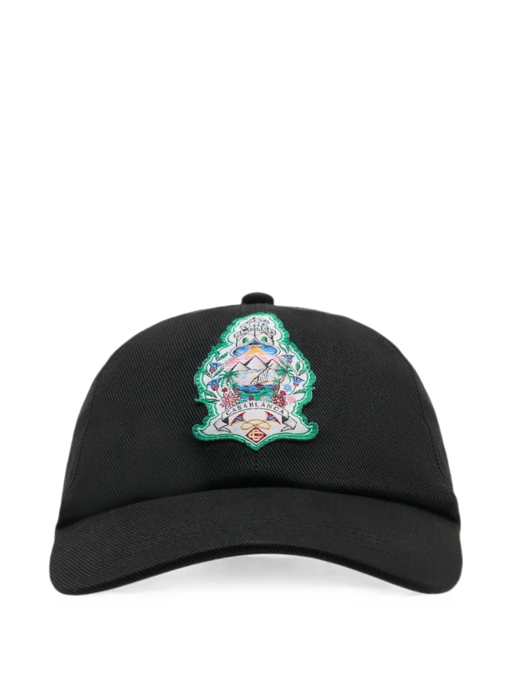 Casablanca Hotel Emblem cotton hat - Nero