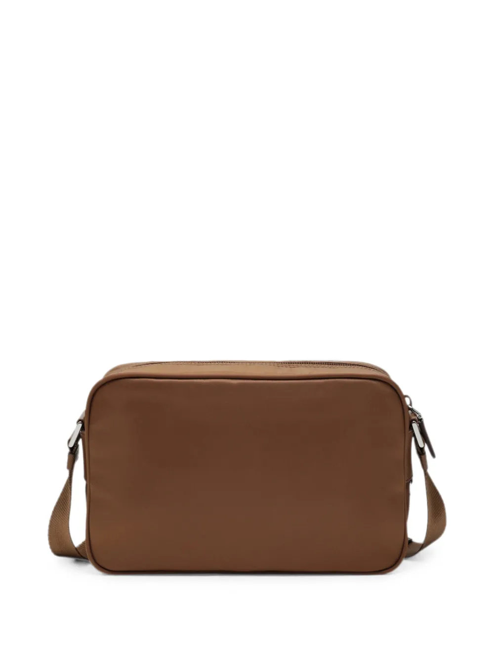 Prada Schoudertas met logoplakkaat Bruin