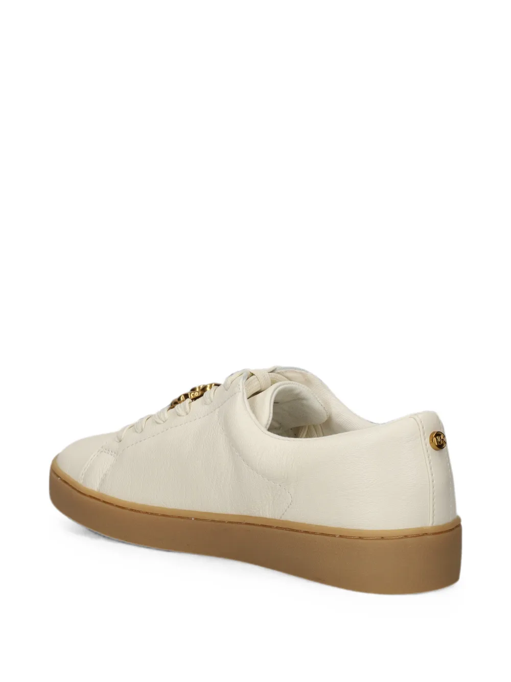 Michael Kors flower-detail leather sneakers Beige