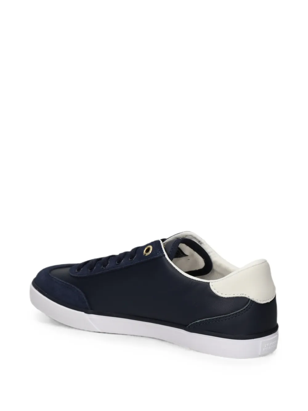 Tommy Hilfiger Suède sneakers met logo-plakkaat Blauw