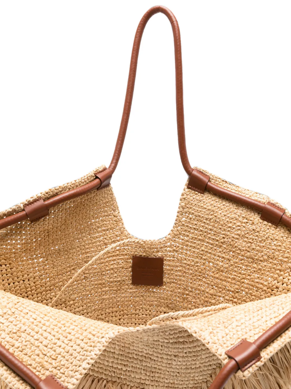 ZIMMERMANN Goldentime medium shopper met franje Beige