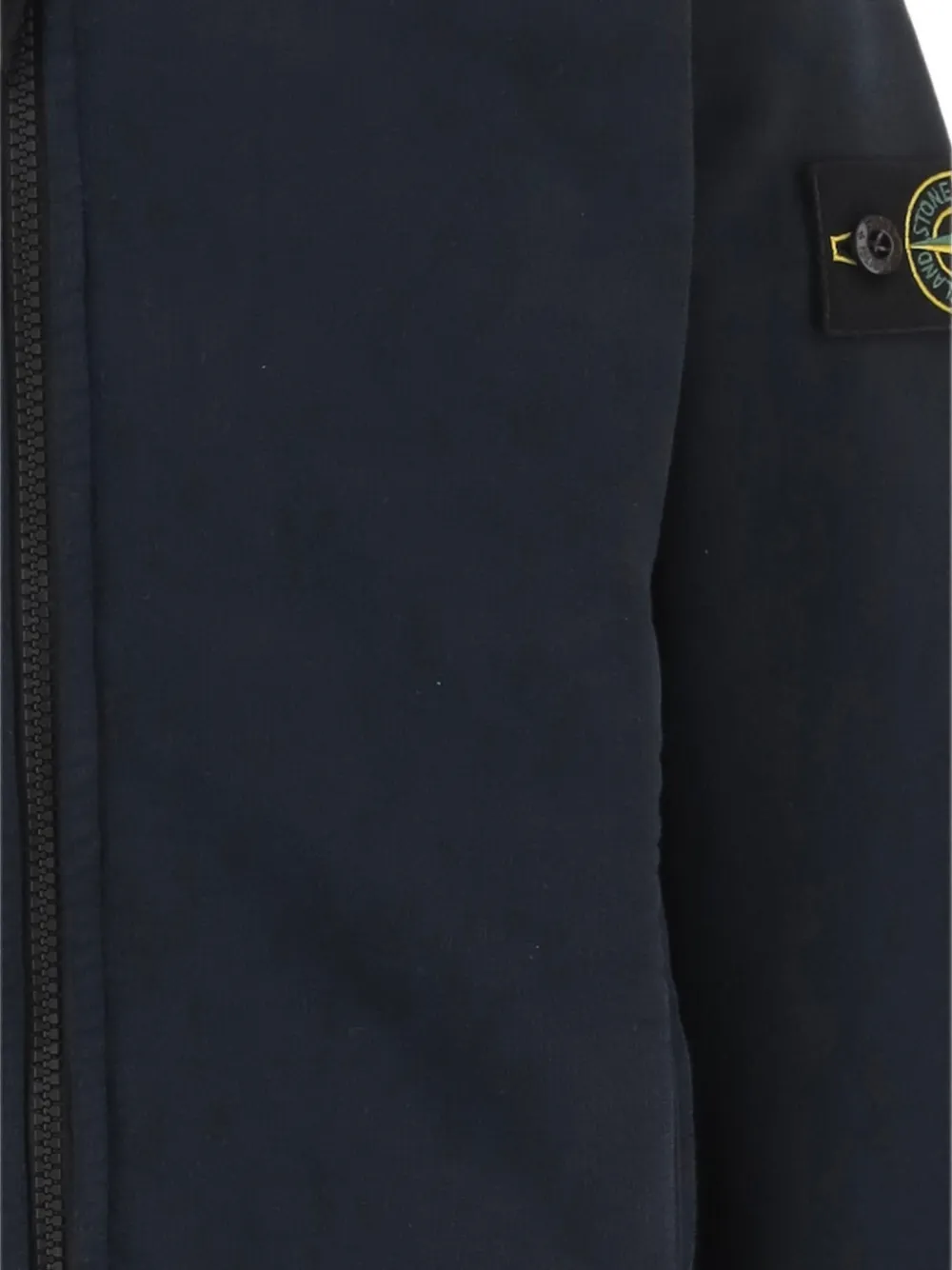 Stone Island Junior Hoodie met rits Blauw