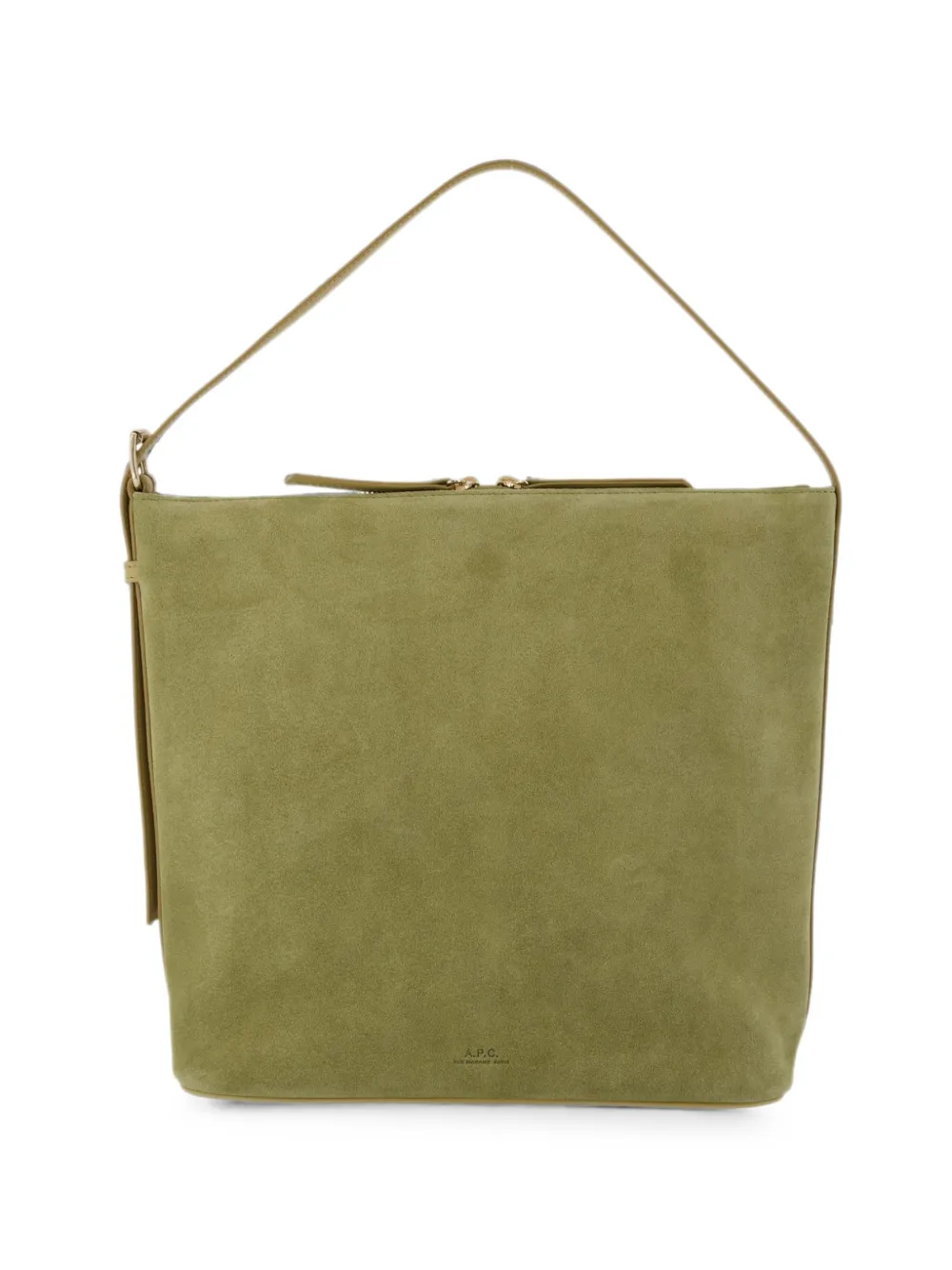 A.P.C. Vera suede shoulder bag - Verde