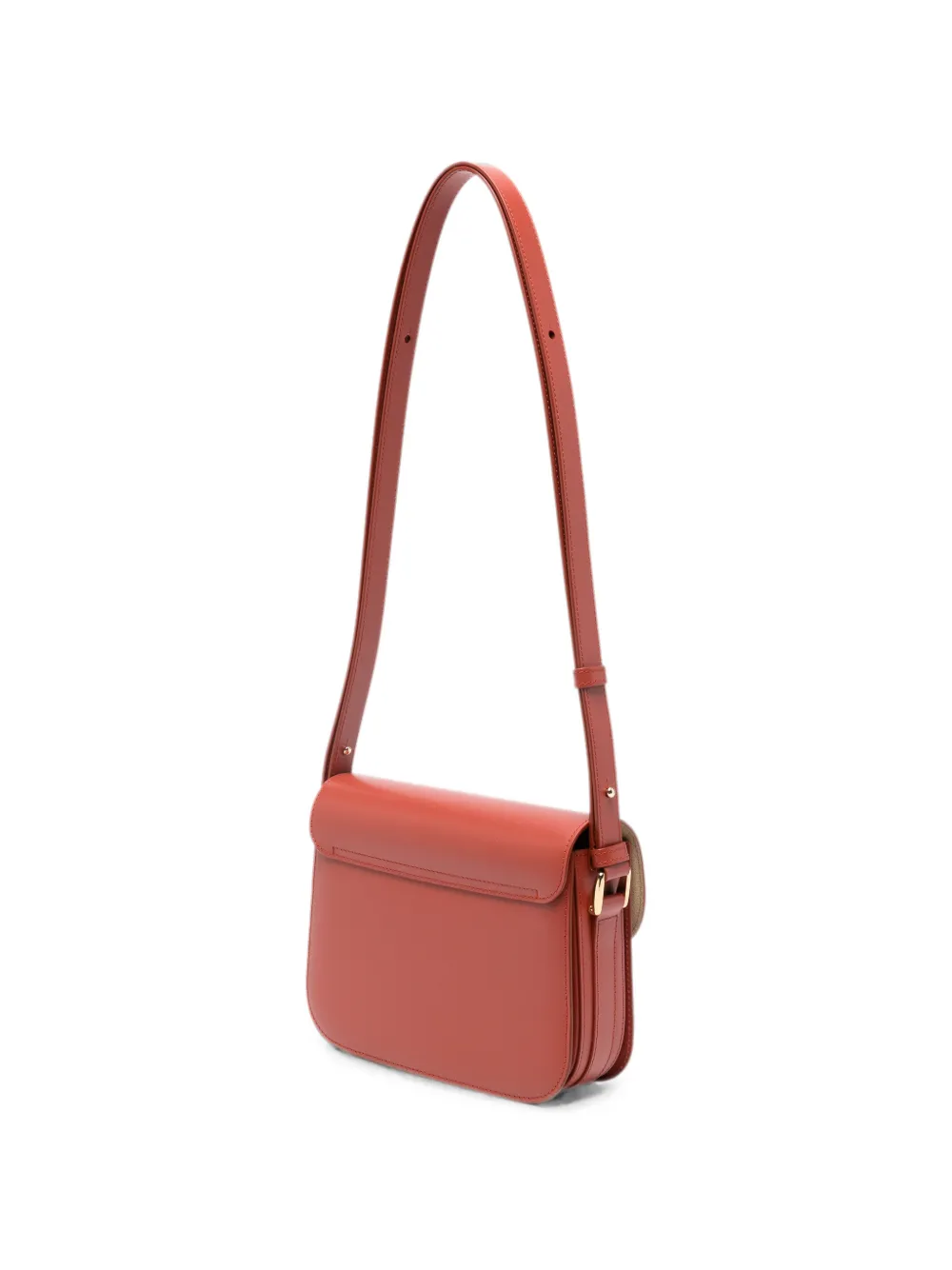 A.P.C. Grace leren schoudertas Oranje