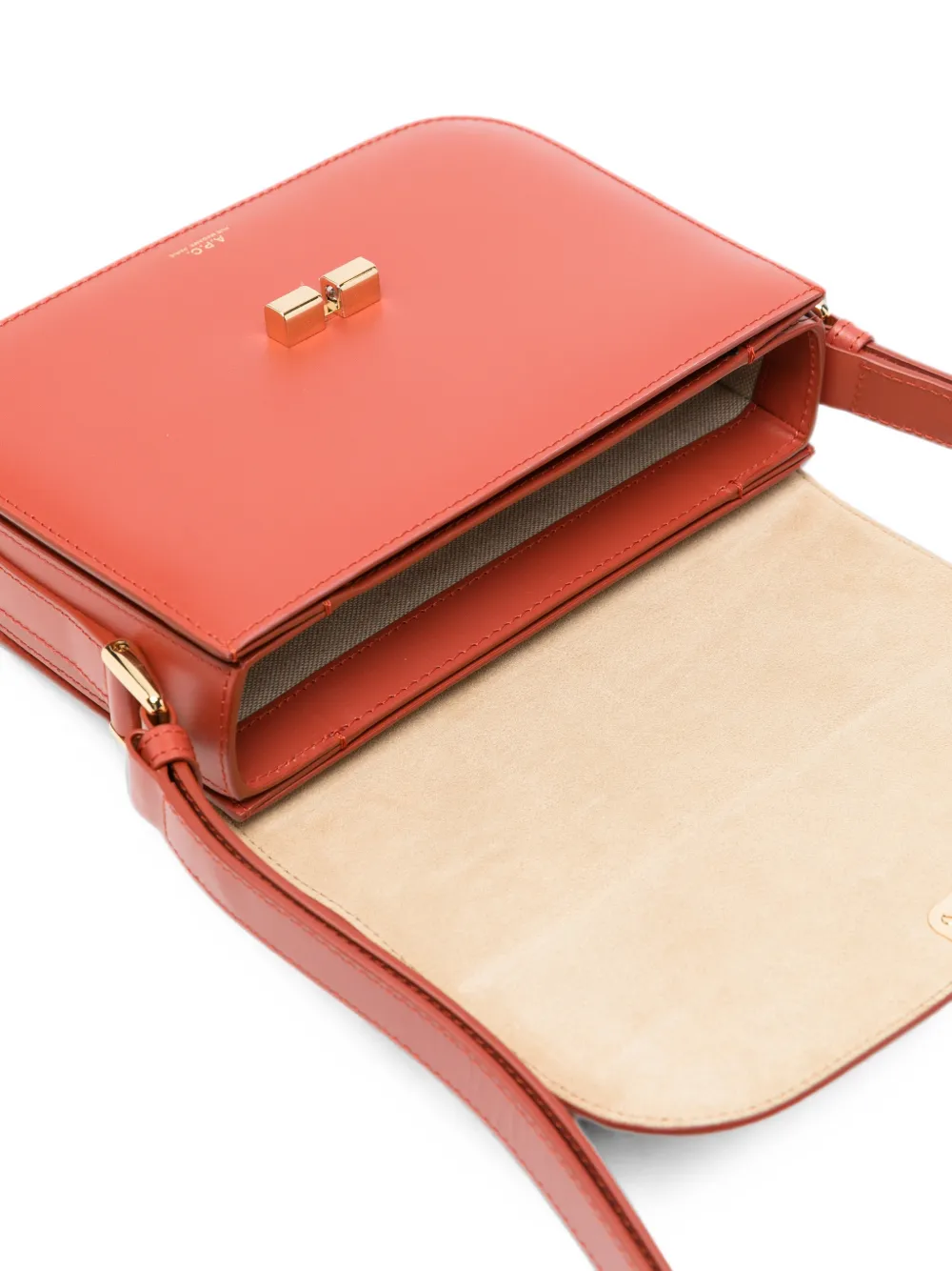 A.P.C. Grace leren schoudertas Oranje