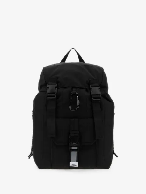 A.P.C. buckle-fastening carabiner-detail backpack