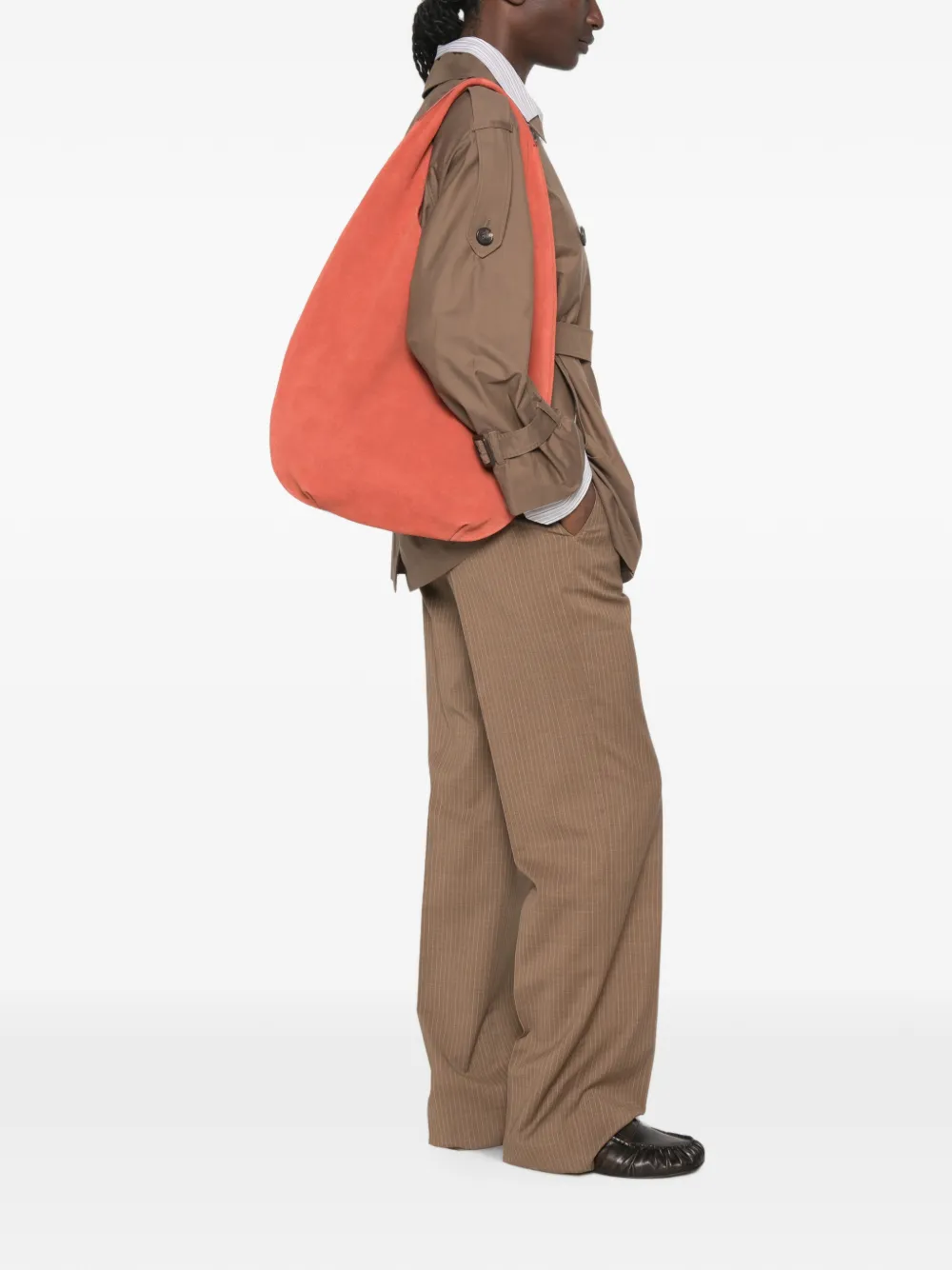 A.P.C. Neige suède schoudertas Oranje