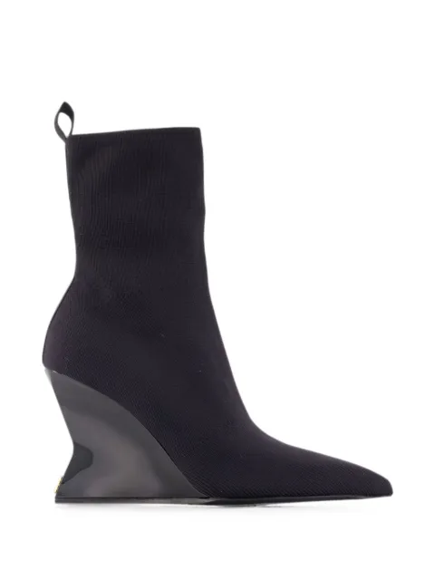 Balmain knitted wedge ankle boots