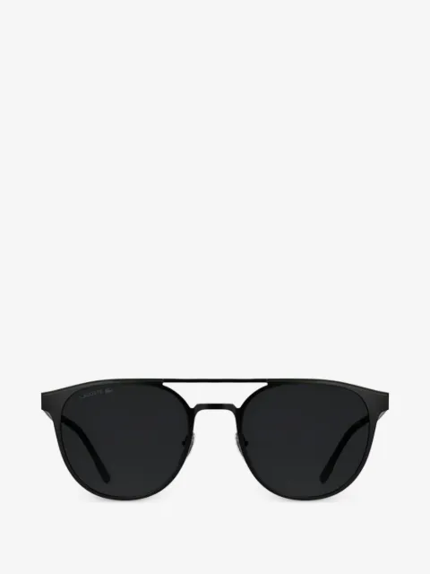 Lacoste double-bridge round-frame sunglasses