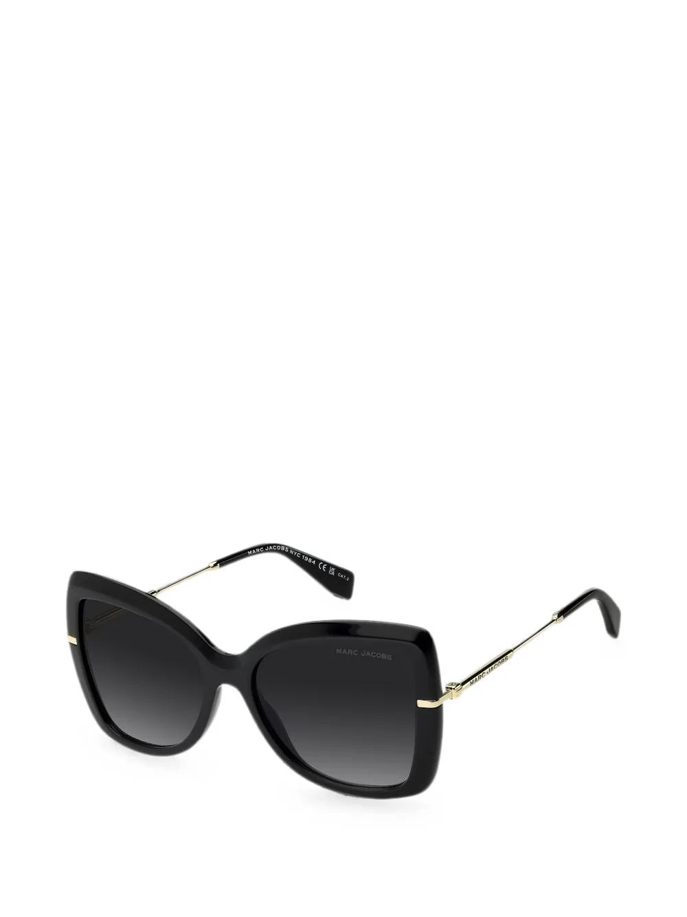Marc Jacobs Eyewear Zonnebril met vlinder montuur Zwart